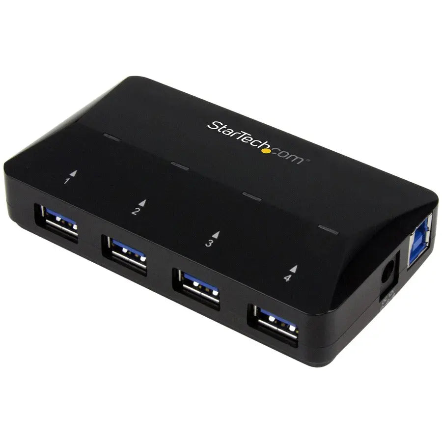 StarTech.com 4-Port USB 3.0 Hub with Dedicated 2.4A Fast-Charge Port for PC and Mac