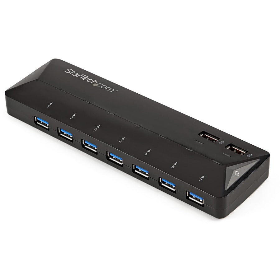 StarTech.com 7-Port USB 3.0 Hub with Dual 2.4A Fast-Charging Ports for PC and Mac