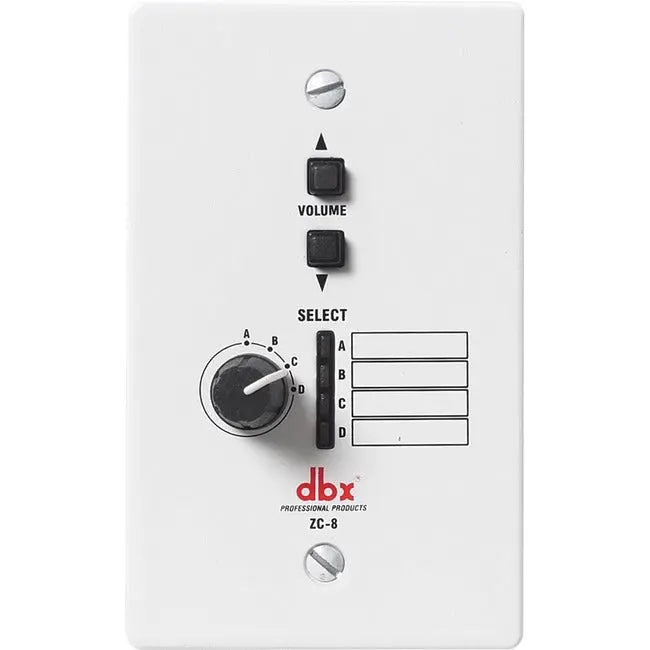 Harman dbx ZC8 Wall-Mounted Zone Controller – Programmable Audio Control for DriveRack and ZonePRO Series
