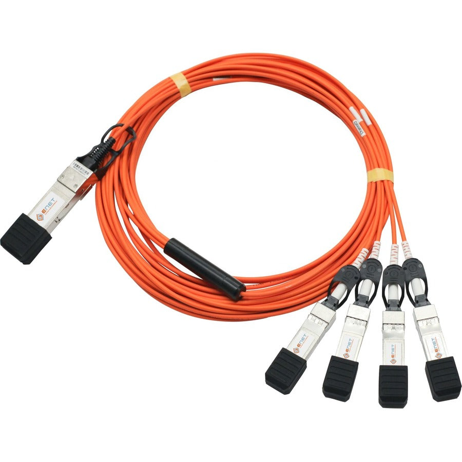 ENET Cisco Compatible QSFP-4X10G-AOC3M-ENC 40GBASE to 4x SFP+ Active Optical Breakout Cable, 3 Meters