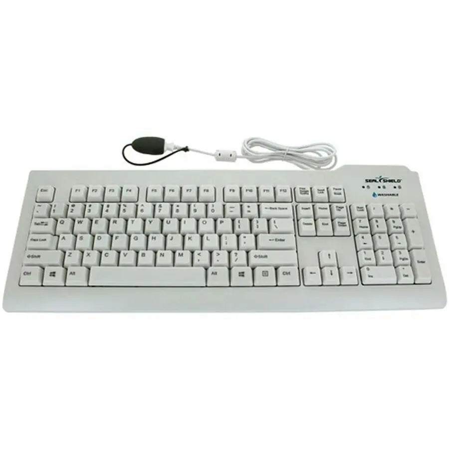 Seal Shield Silver Seal Medical Grade Keyboard with Backlit Laser-Etched Keys and Full-Size Numeric Keypad