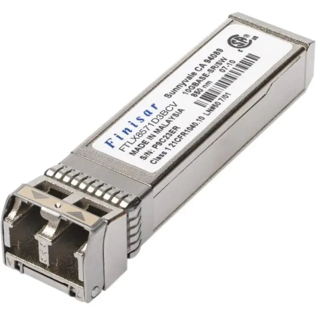 Finisar FTLX8574D3BCV SFP+ Module - Dual-Rate 1G/10G Optical Transceiver for Multi-Mode Fiber