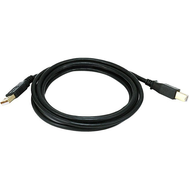 Monoprice 6ft USB 2.0 A Male to B Male Cable - Gold Plated, 28/24AWG, Shielded Data Transfer Cable