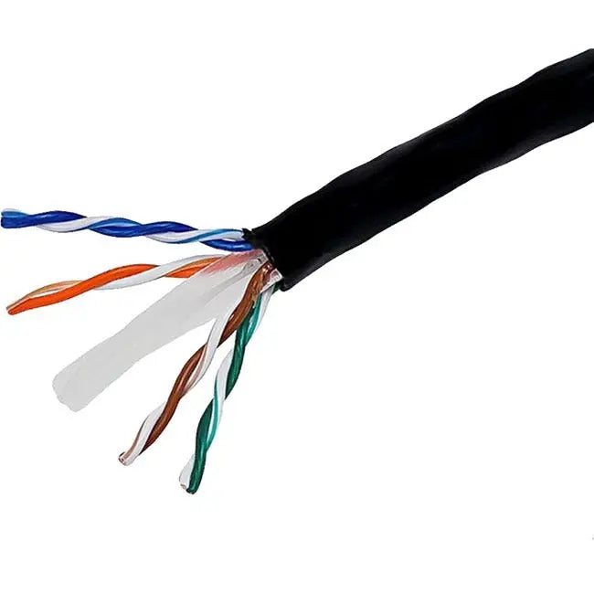 Monoprice Bulk Cat6 23AWG Solid UTP Riser-Rated Ethernet Cable – 1000ft Black