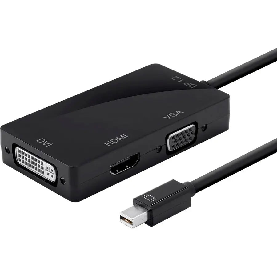 Monoprice Mini DisplayPort to HDMI, DVI, and VGA Passive Adapter - Supports 4K, 1080p, and VGA Displays