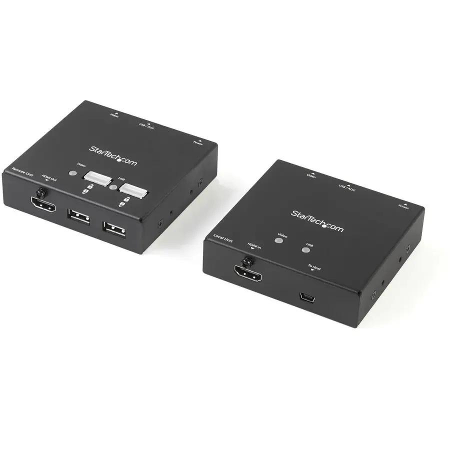 StarTech.com HDMI over CAT6 Extender with 4-Port USB Hub - 165 ft (50m) 1080p Video and USB Extension by StarTech.com