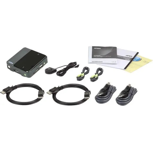 ATEN Technologies CS782DP 2-Port USB DisplayPort KVM Switch for 4K UHD Video & Multi-Platform Use