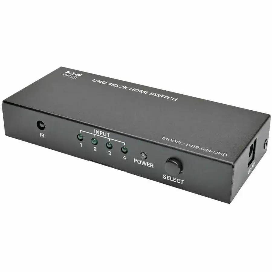 Eaton Tripp Lite Series 4-Port HDMI Switch with Remote Control - 4K UHD 60Hz, HDR, 3D by Eaton Corporation