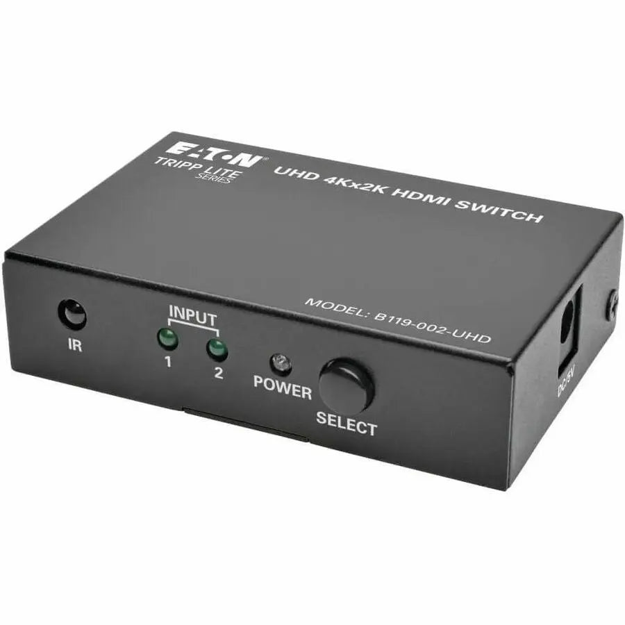 Eaton Tripp Lite Series B119-002-UHD 2-Port HDMI Switch for 4K Video & Surround Sound