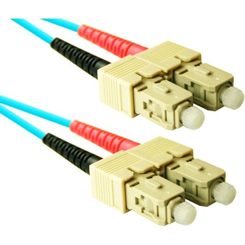 ENET NSI Industries SC2-10G-6M-ENC 6-Meter Aqua Duplex Fiber Optic Network Cable