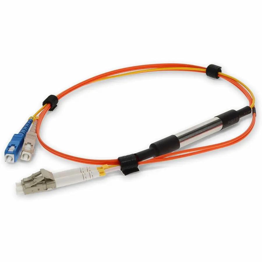 AddOn 5M LC to SC Duplex Fiber Optic Network Cable – OM1 & OS1, Riser Rated, M/M, Orange by ADDON