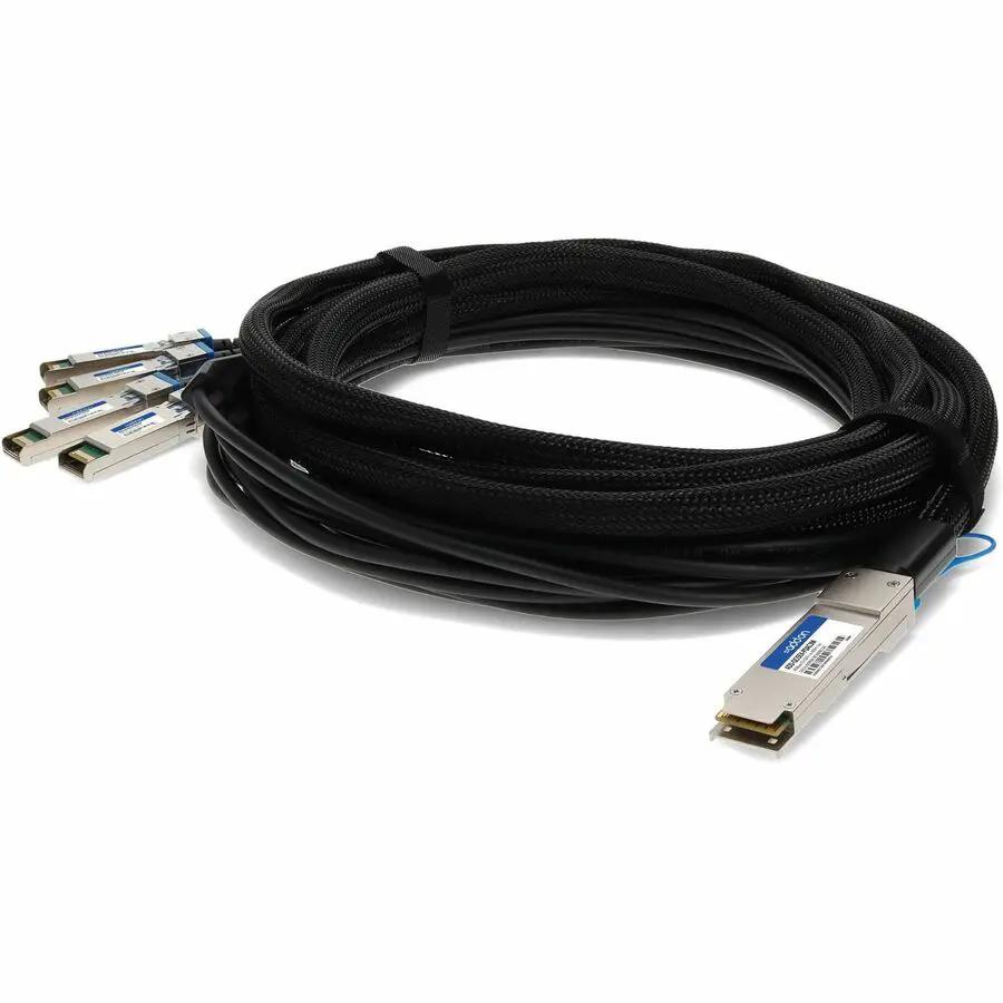 AddOn 3M 40Gbps QSFP+ to 4xSFP+ Passive Direct Attach Cable (Part # ADD-QCISEX-PDAC3M) by ADDON