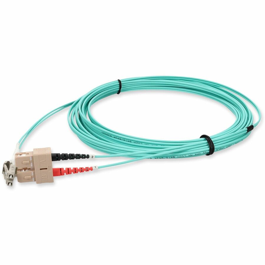 AddOn 3m SC to LC Orange OM2 Duplex Fiber Optic Patch Cable - Riser-Rated Multi-Mode MMF