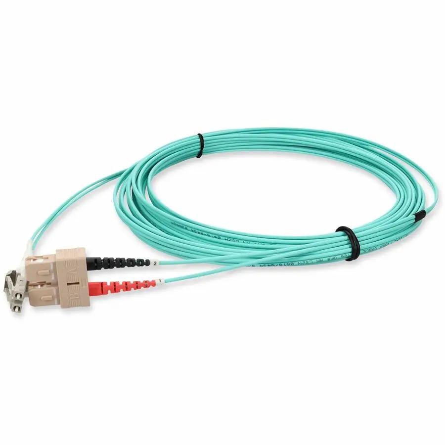 AddOn 3m SC to LC Orange OM2 Duplex Fiber Optic Patch Cable - Riser-Rated Multi-Mode MMF by AddOn