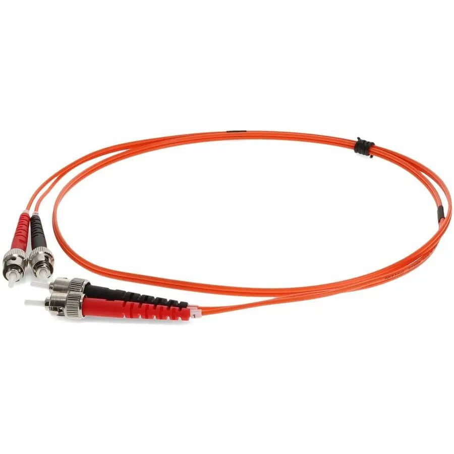 AddOn 10m ST Male to ST Male Orange OM2 Duplex Fiber Optic Patch Cable
