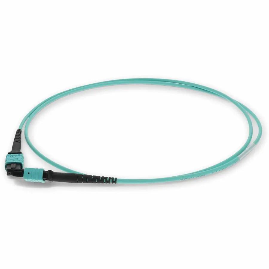 AddOn 2M MPO Female to MPO Female OM3 Aqua Fiber Optic Patch Cable by ADDON