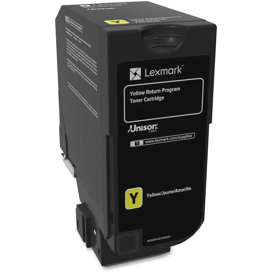 Lexmark CX725 Return Program Unison Toner Cartridge (Part #74C10Y0) – Yellow