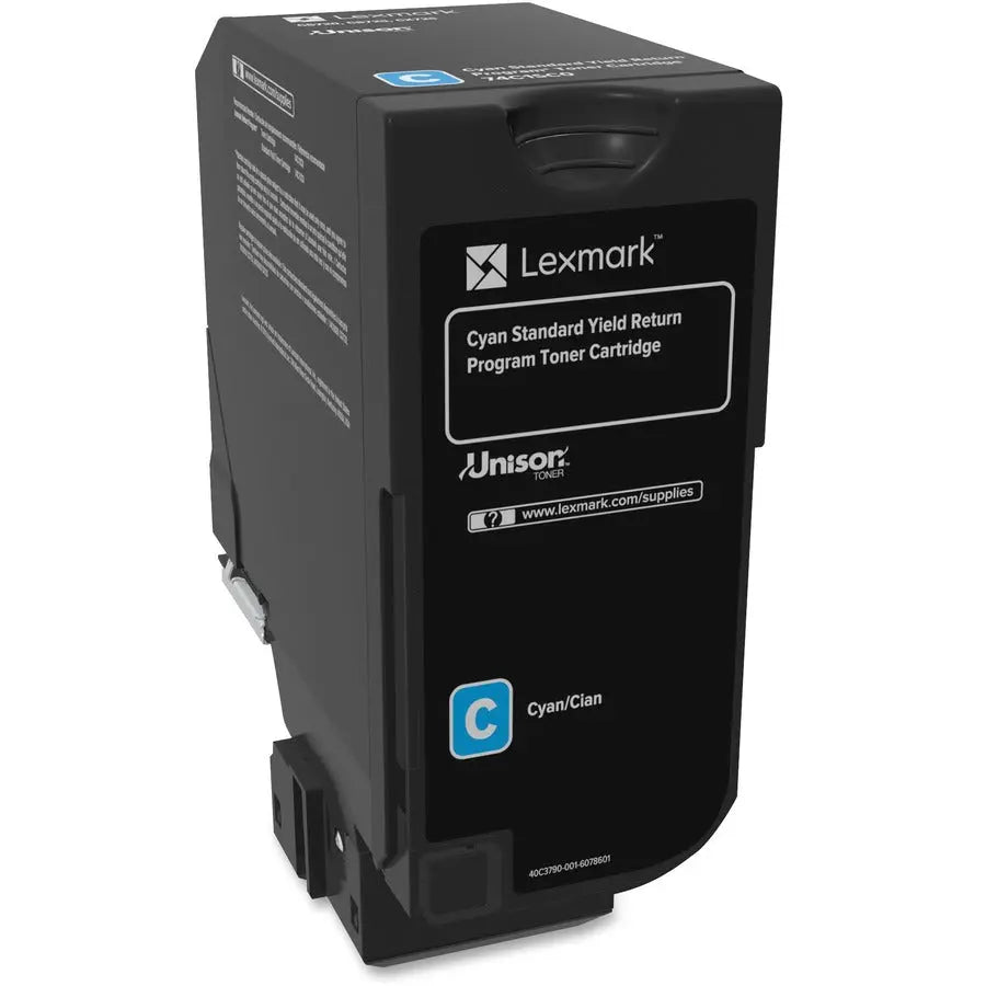 Lexmark Unison CS72 Return Program Standard Yield Cyan Toner Cartridge (Part #74C1SC0)