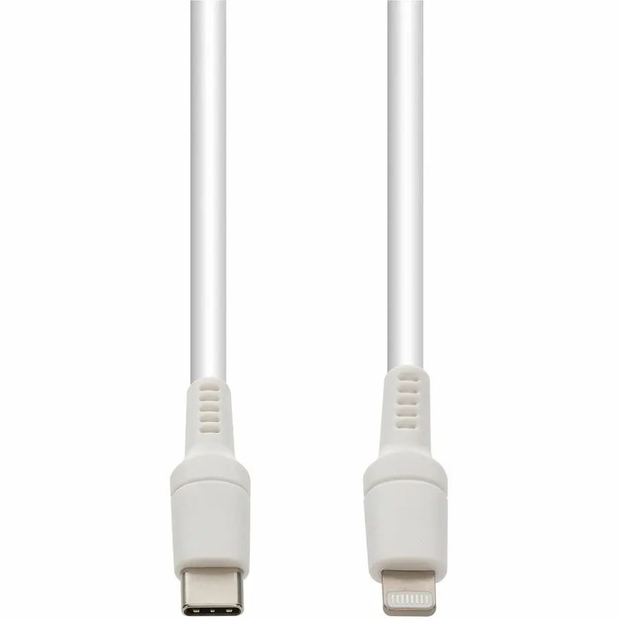 AddOn 1m USB C to Lightning Sync and Charge Cable - White, MFI Certified, 480 Mbps Data Transfer