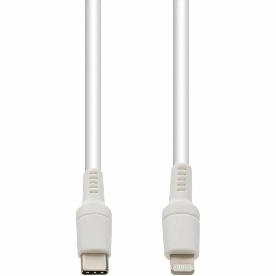 AddOn 1m USB C to Lightning Sync and Charge Cable - White, MFI Certified, 480 Mbps Data Transfer by ADDON
