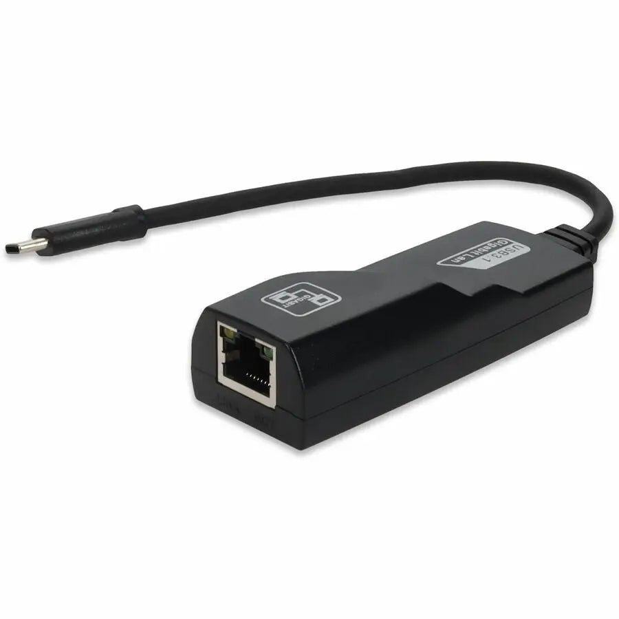 AddOn USB 3.1 (C) Male to RJ-45 Female Ethernet Adapter Cable - Black