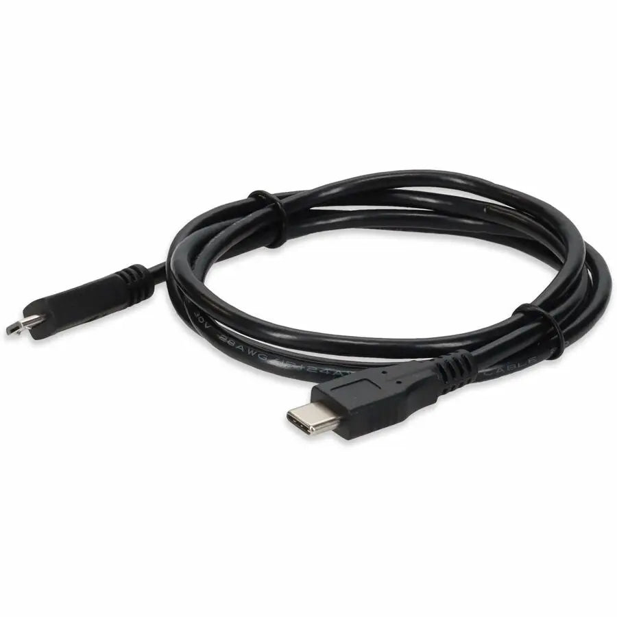 AddOn 5-Pack of 1m USB 3.1 Type-C Male to Micro-USB 2.0 Male Adapter Cables - Black by ADDON