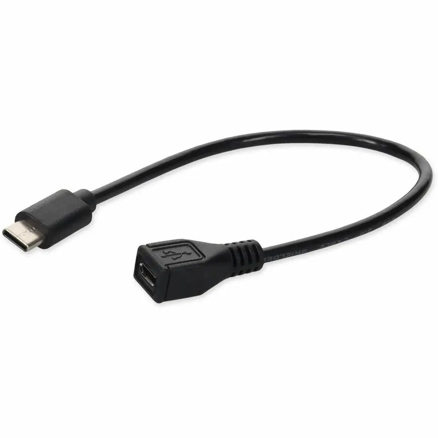 AddOn 5-Pack USB 3.1 Type-C to Micro-USB 2.0 Adapter Cables - Black by ADDON