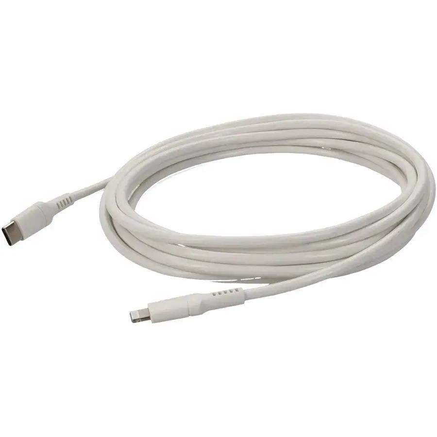 AddOn 5-Pack of 1m USB 3.1 (C) Male to Lightning Male White Cables for Apple Devices by ADDON