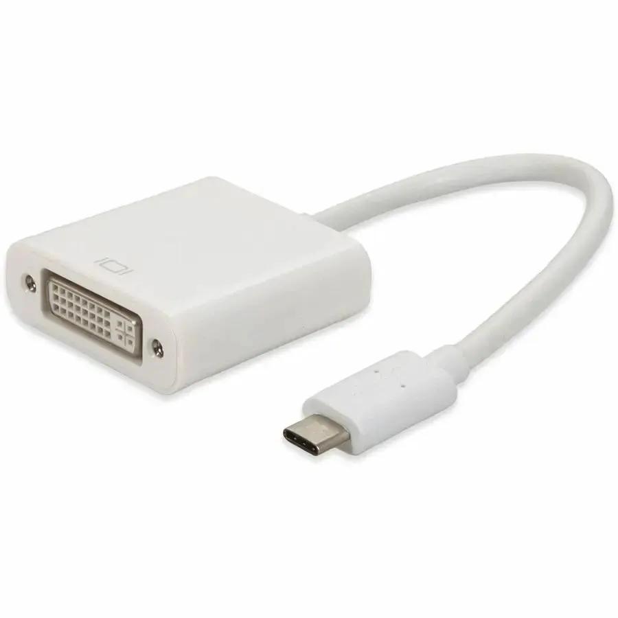 AddOn 5-Pack USB 3.1 (Type-C) Male to DVI-I Female Video Adapters - White by AddOn