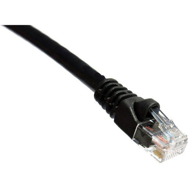 Axiom 1ft CAT6A 650MHz Patch Cable with Molded Boot - Black, C6AMB-K1-AX