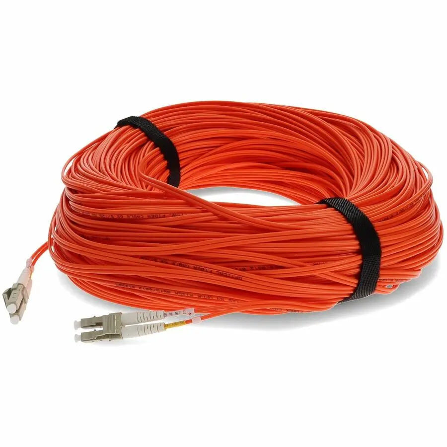 AddOn 100M Fiber Optic Duplex LC (Male) to LC (Male) Riser Cable – OM1, Orange