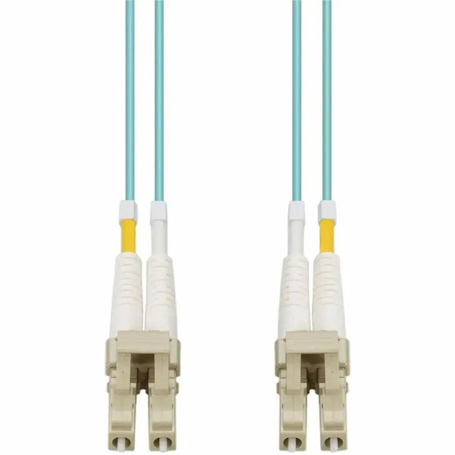 AddOn 3.5m LC to LC Aqua OM4 Duplex OFNR Riser-Rated Fiber Patch Cable by ADDON