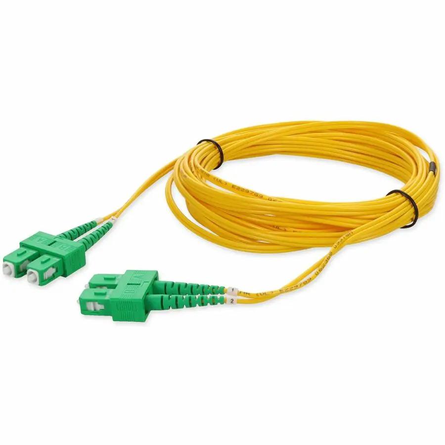 AddOn 3M ASC Male to Male Yellow Duplex Fiber Optic Patch Cable - OS2 Single-Mode, Riser Rated by ADDON