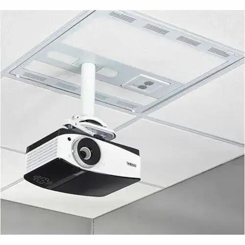 Chief CMS492CP2 2' x 2' Plenum Rated Ceiling Storage Box with Column Drop and Surge Protection in White by Legrand Group
