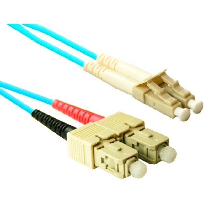 ENET SCLC-10G-9M-ENC 9-Meter Aqua SC to LC Duplex Multimode Fiber Cable - 10Gbps