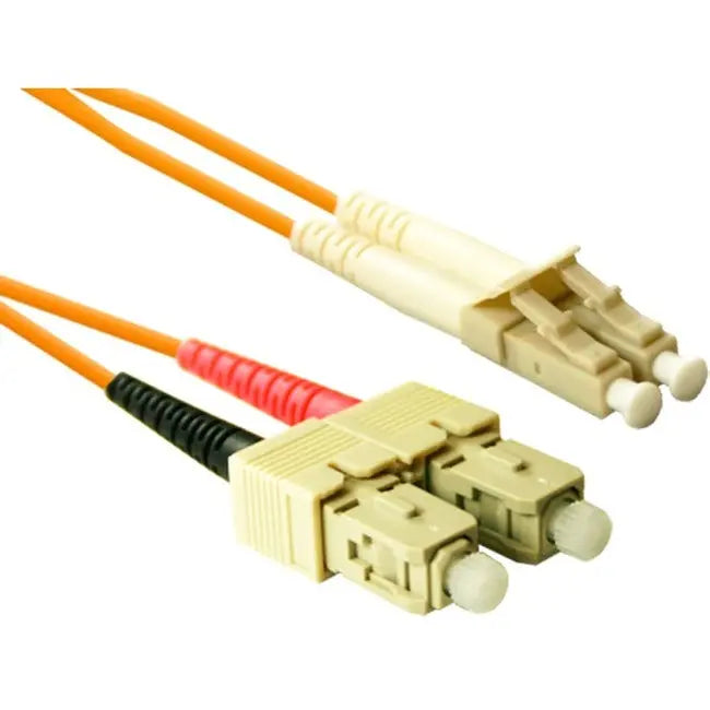 ENET 8M SC to LC Multimode Duplex Fiber Cable - Orange, 62.5/125 OM1, 8 Feet