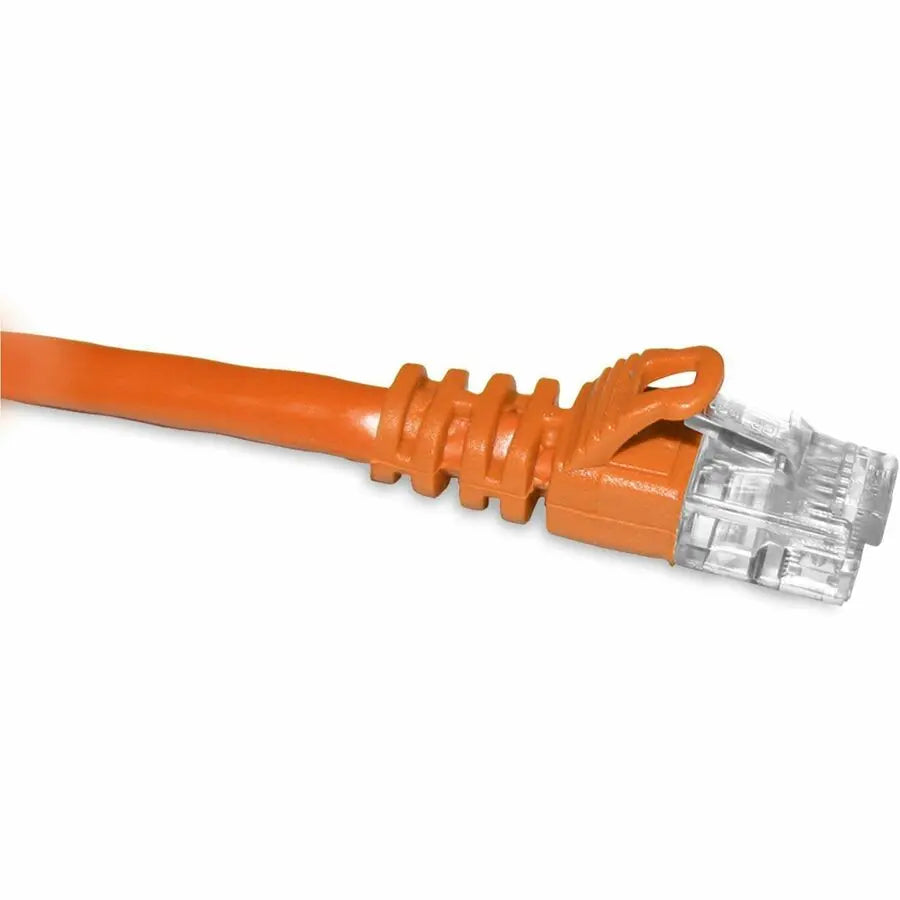 ENET Cat5e Orange 6-Inch Patch Cable with Molded Boot - High-Quality Network RJ45 to RJ45 Cable