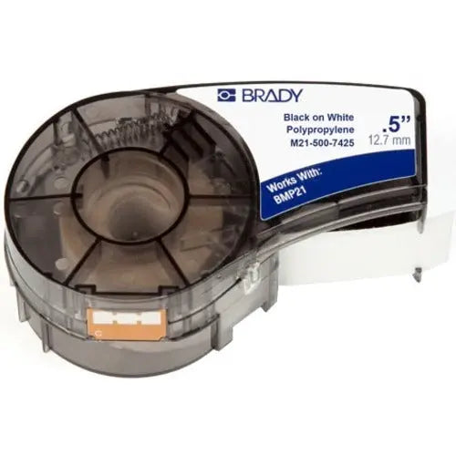 Brady Corporation M21-500-7425 White Label Cartridge for BMP21 Series, ID PAL & LabPal Printers