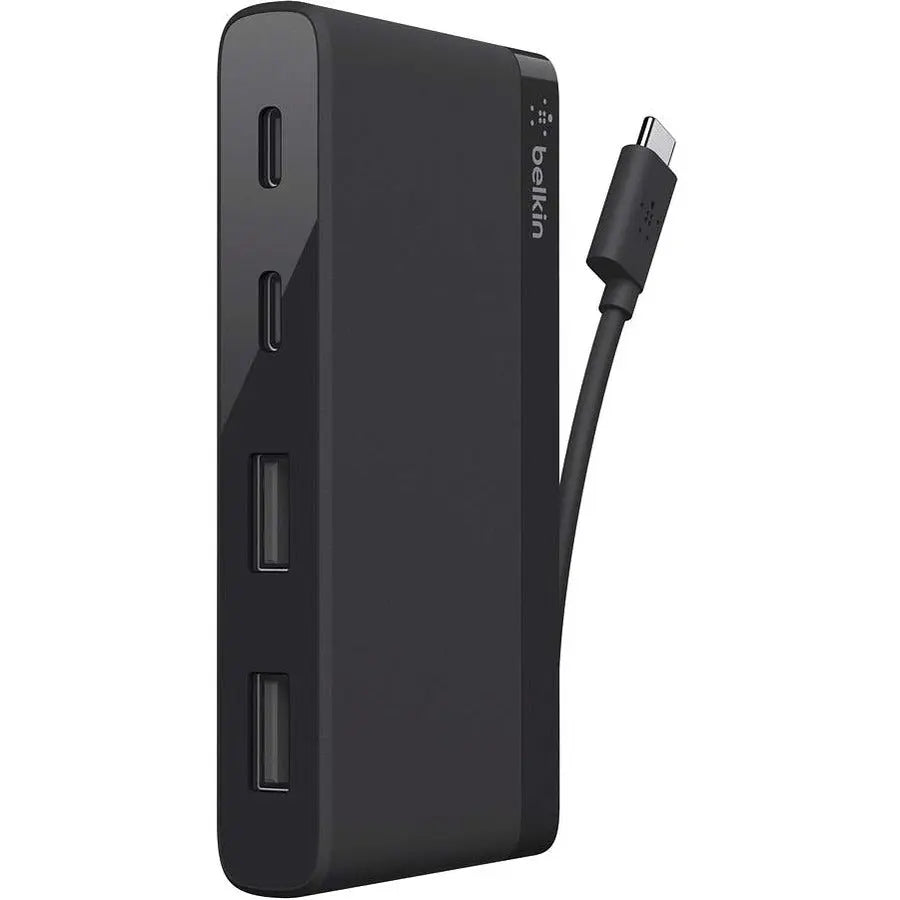 Belkin USB-C 4-Port Mini Hub (F4U090BTBLK) – Compact USB Expansion for Laptops and Devices