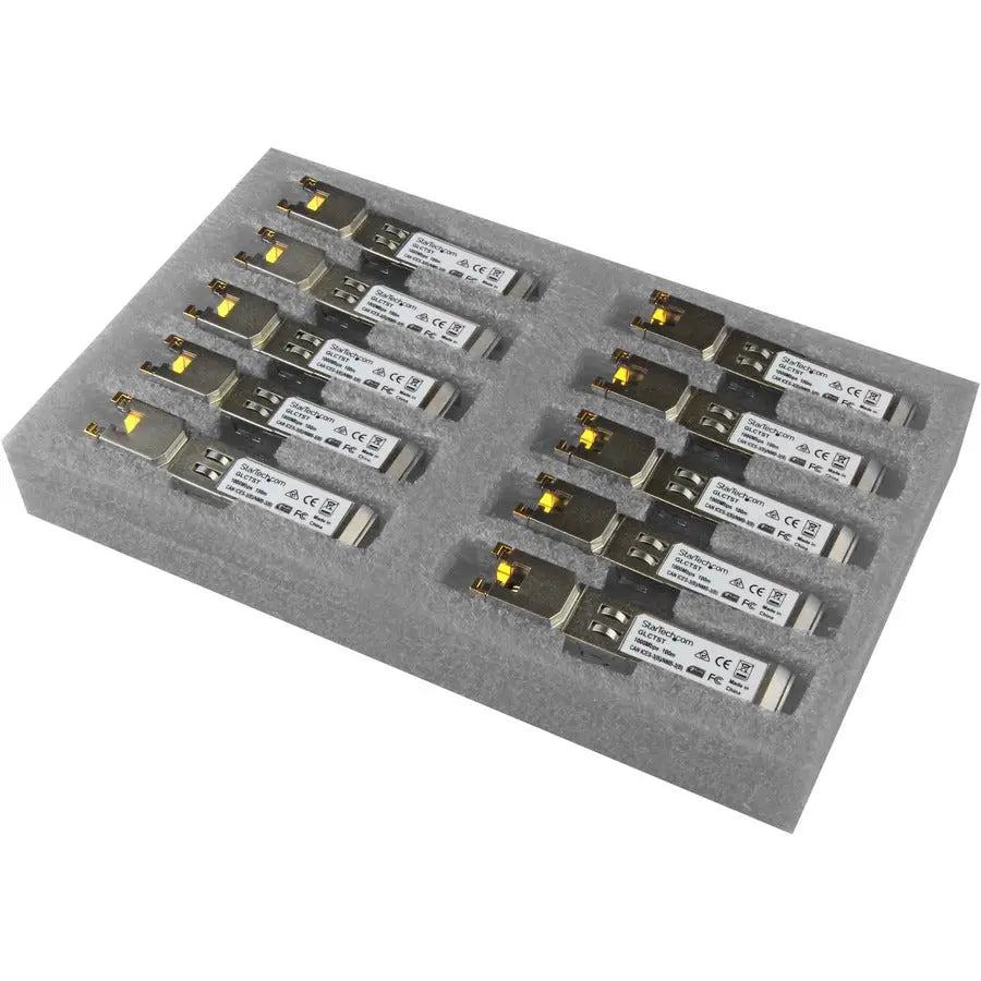 StarTech.com Cisco GLC-T Compatible SFP Module 10 Pack - 1000BASE-T Gigabit Ethernet Transceivers for High-Speed Copper Networks