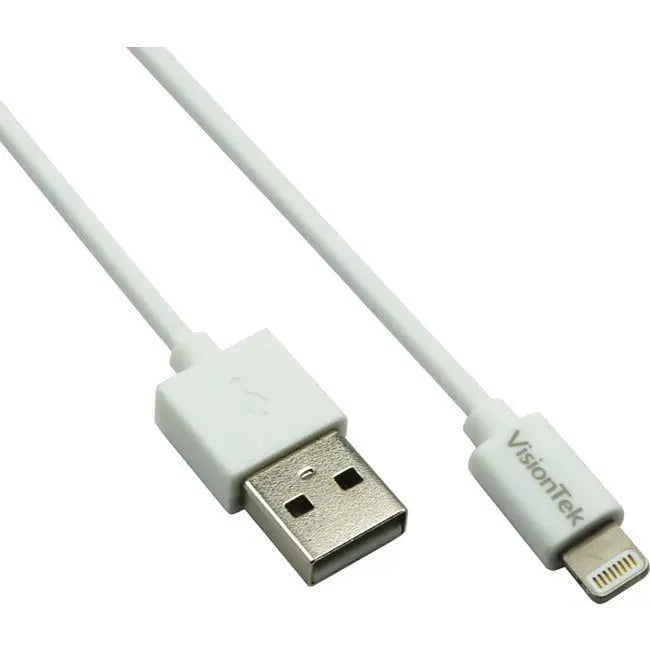VisionTek Lightning to USB 3.0/2.0 MFI Cable – 2 Meter White for Apple Devices