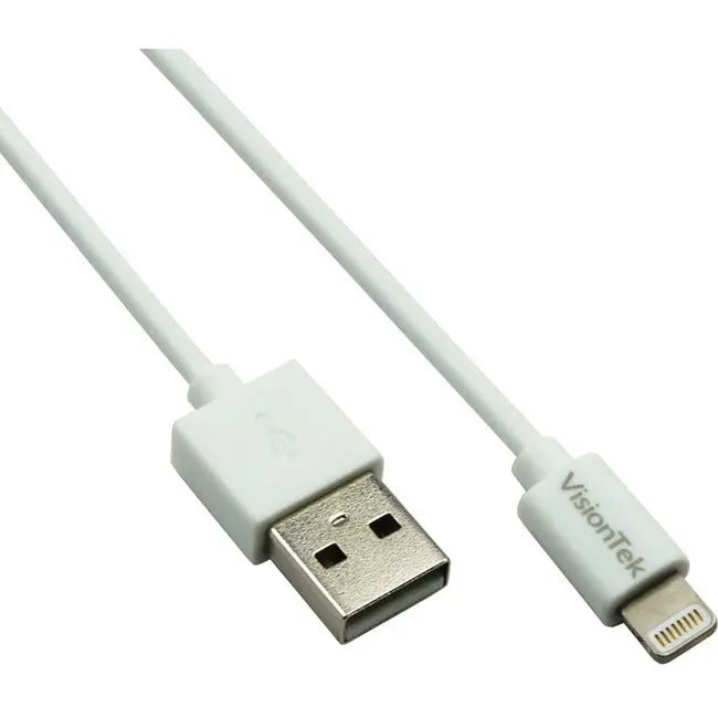 VisionTek Lightning to USB 3.0/2.0 MFI Cable – 1 Meter White for Apple Devices