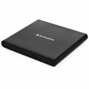 Verbatim America, LLC External Slimline CD/DVD Writer (Part #98938) – Portable USB Optical Drive for CDs and DVDs