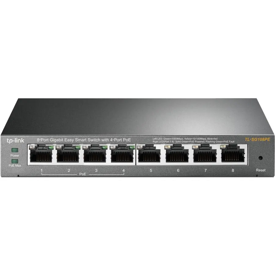TP-Link TL-SG108PE 8-Port Gigabit Easy Smart Switch with 4 PoE Ports