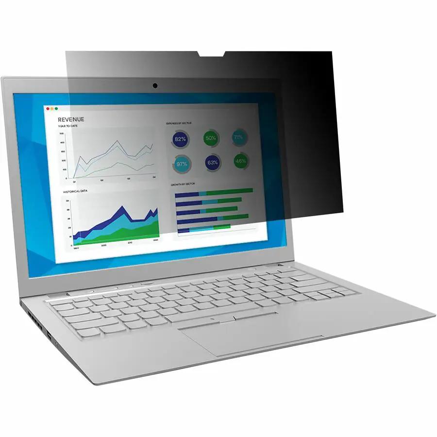 3M™ Privacy Filter for 13.3-Inch Widescreen Laptop (16:10) with COMPLY™ Flip Attach PF133W1B by 3M