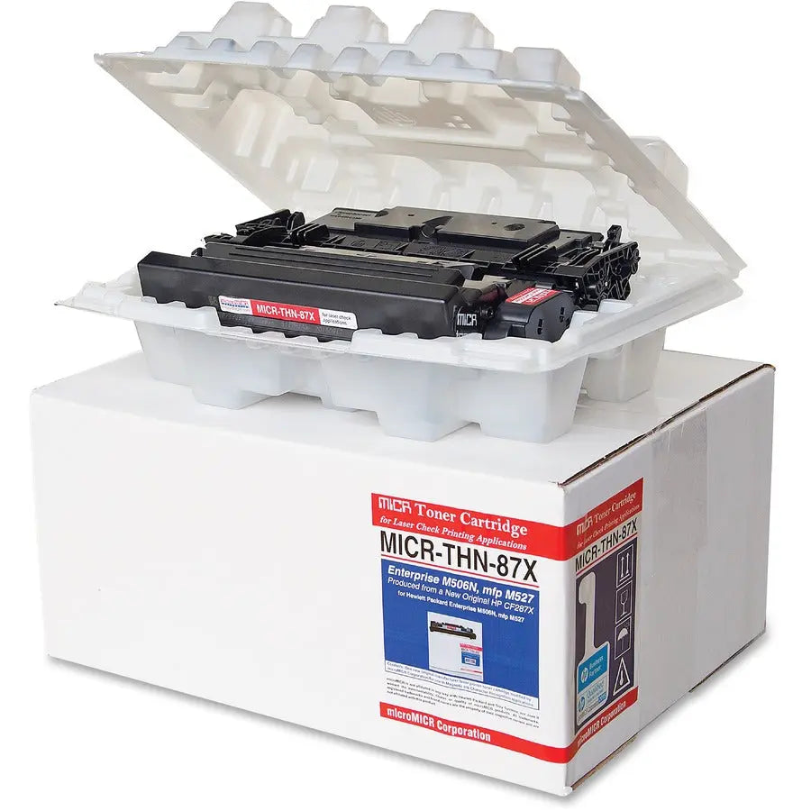 microMICR MICR Toner Cartridge CF287X for HP Enterprise M506N & MFP M527 - High-Yield Magnetic Ink Check Printing Cartridge