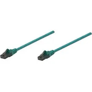 Intellinet Cat6 UTP Network Patch Cable, 0.5 ft, Green - Reliable Ethernet Connection for Business Networks