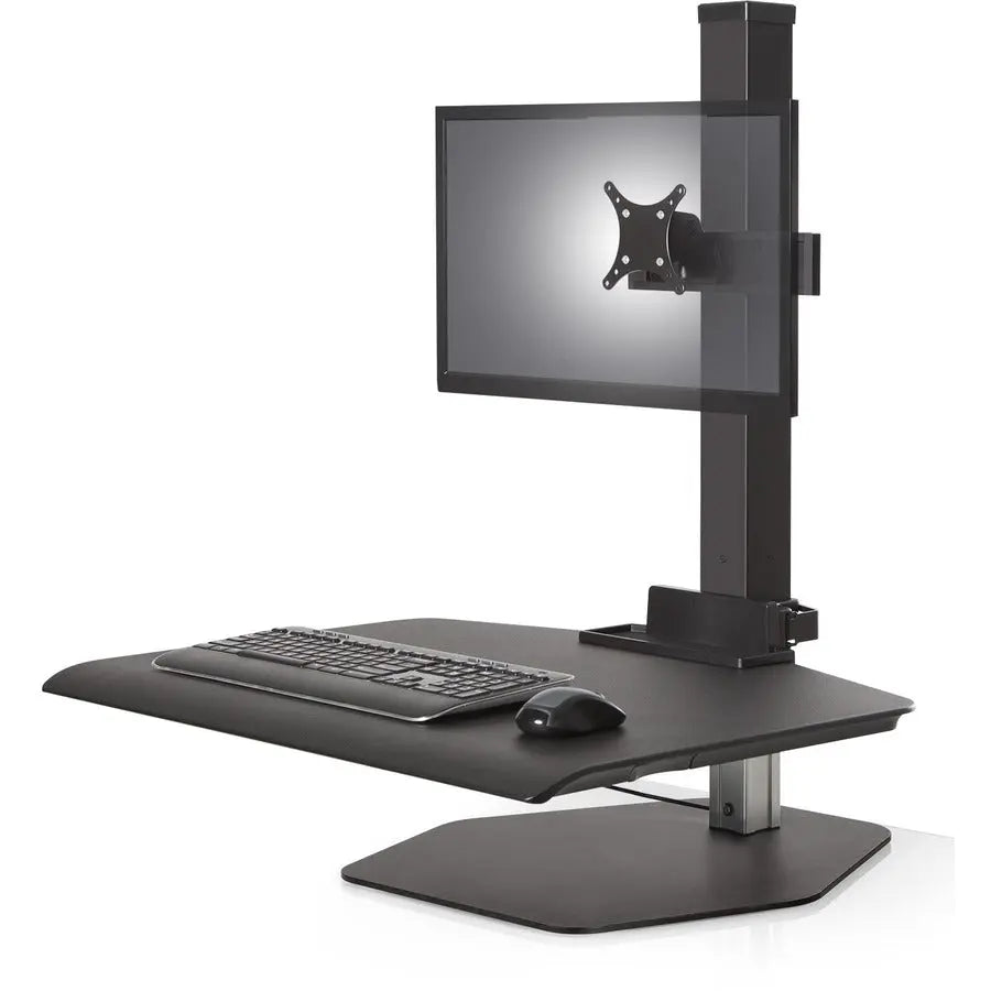 Innovative Winston Workstation WNST-1-104 Freestanding Sit-Stand Display Stand in Vista Black