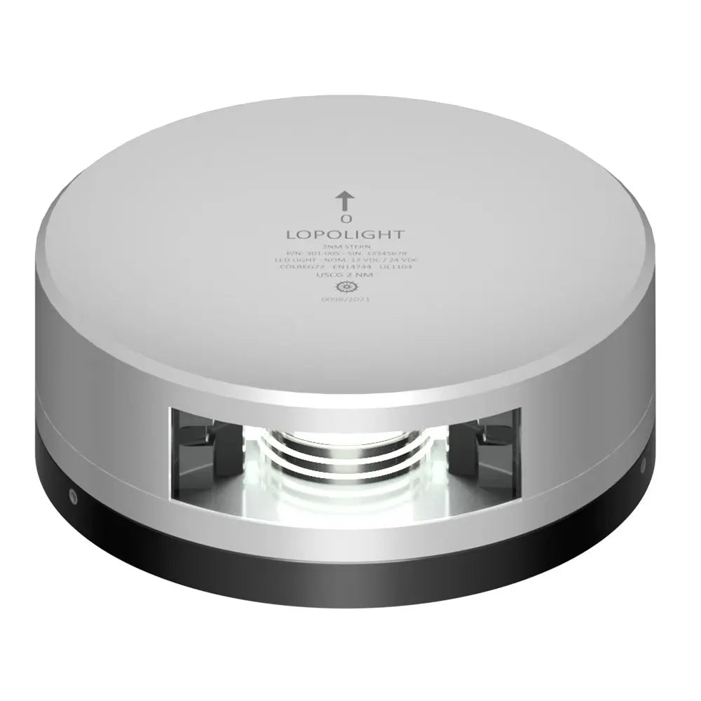 Lopolight Stern Light 2NM with Silver Housing and FB Mounting Base