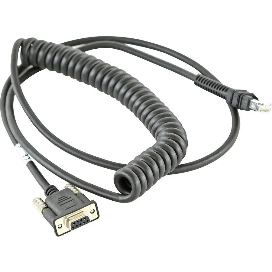 Zebra CBA-R71-C09ZAR Serial Data Transfer Cable with 9 ft Coiled Cord